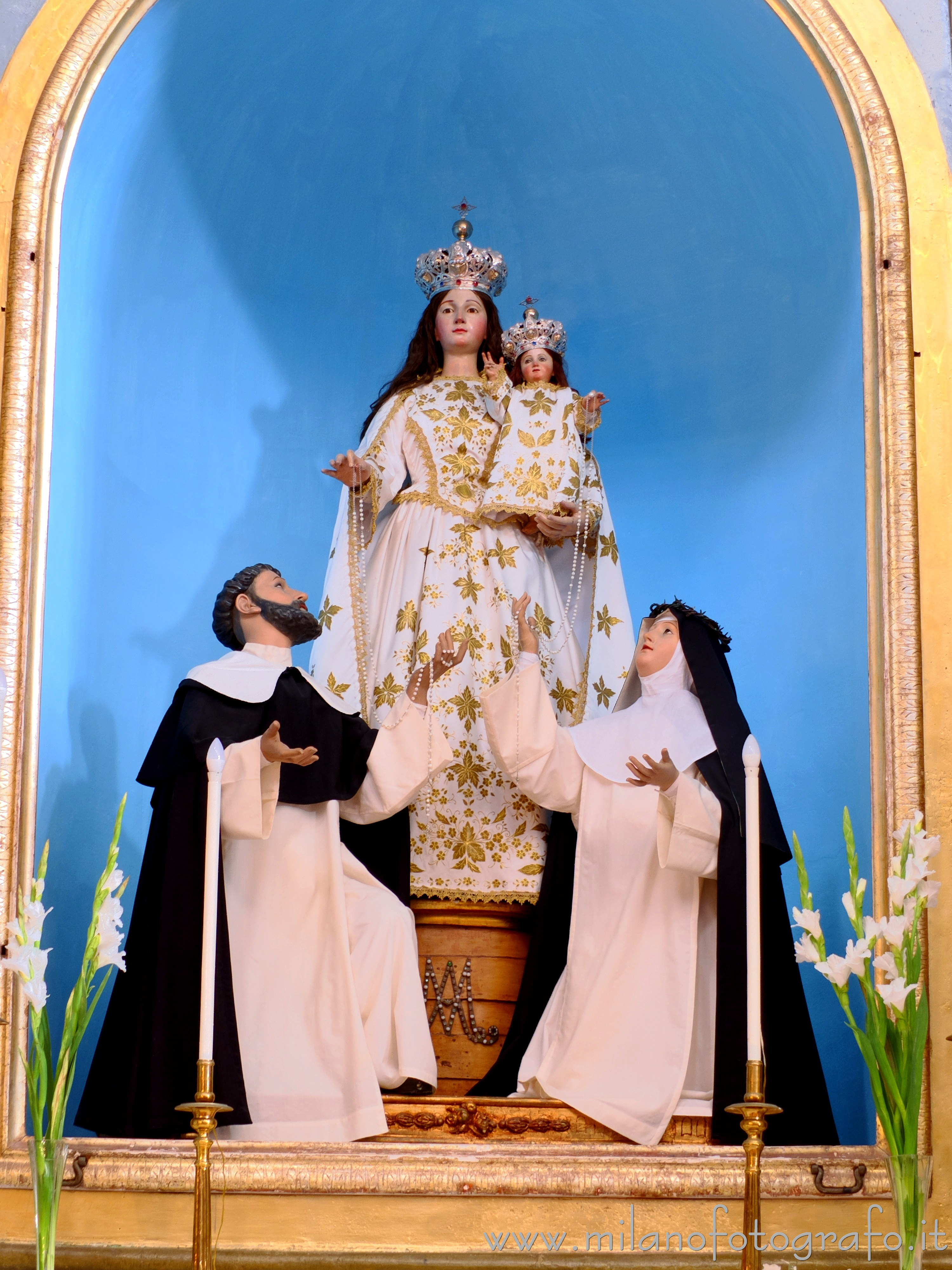 Gallipoli (Lecce, Italy) - Statuary group of the Madonna of the Rosary in the Church of San Domenico al Rosario